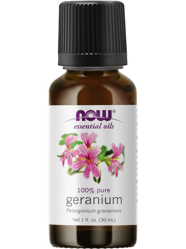 NOW Foods, Geranium Oil, 100% Pure, 1 fl oz