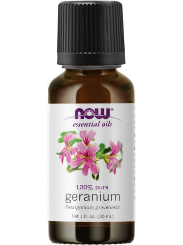 NOW Foods, Geranium Oil, 100% Pure, 1 fl oz