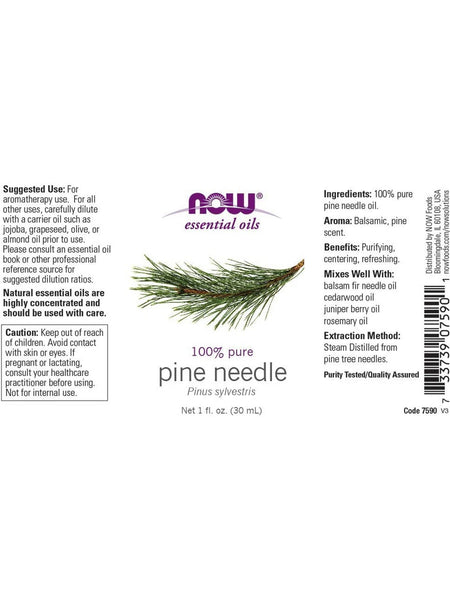 NOW Foods, Pine Needle Oil, 100% Pure, 1 fl oz