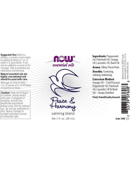 NOW Foods, Peace & Harmony, Calming Blend, 1 fl oz
