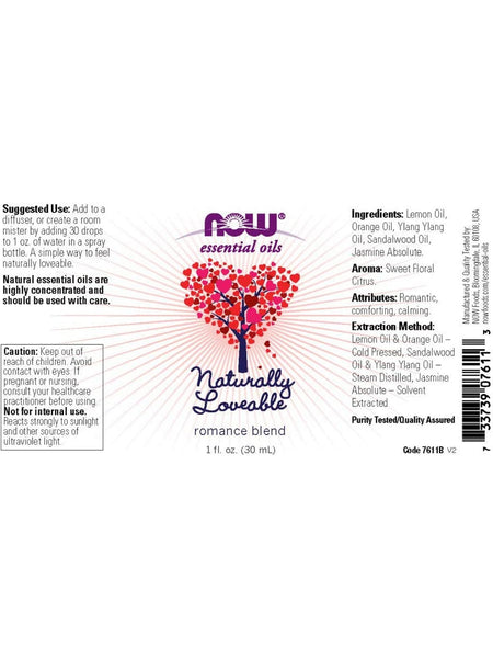 NOW Foods, Naturally Loveable, Romance Blend, 1 fl oz