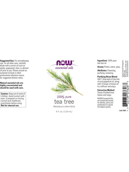 NOW Foods, Tea Tree Oil, 100% Pure, 4 fl oz