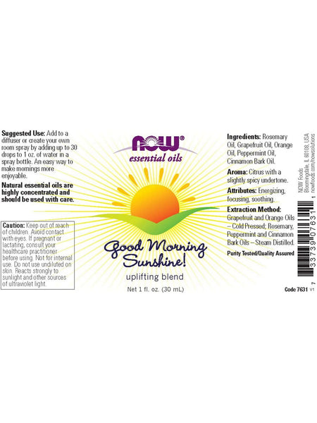 NOW Foods, Good Morning Sunshine!, Uplifting Blend, 1 fl oz
