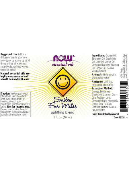 NOW Foods, Smiles for Miles, Uplifting Blend, 1 fl oz