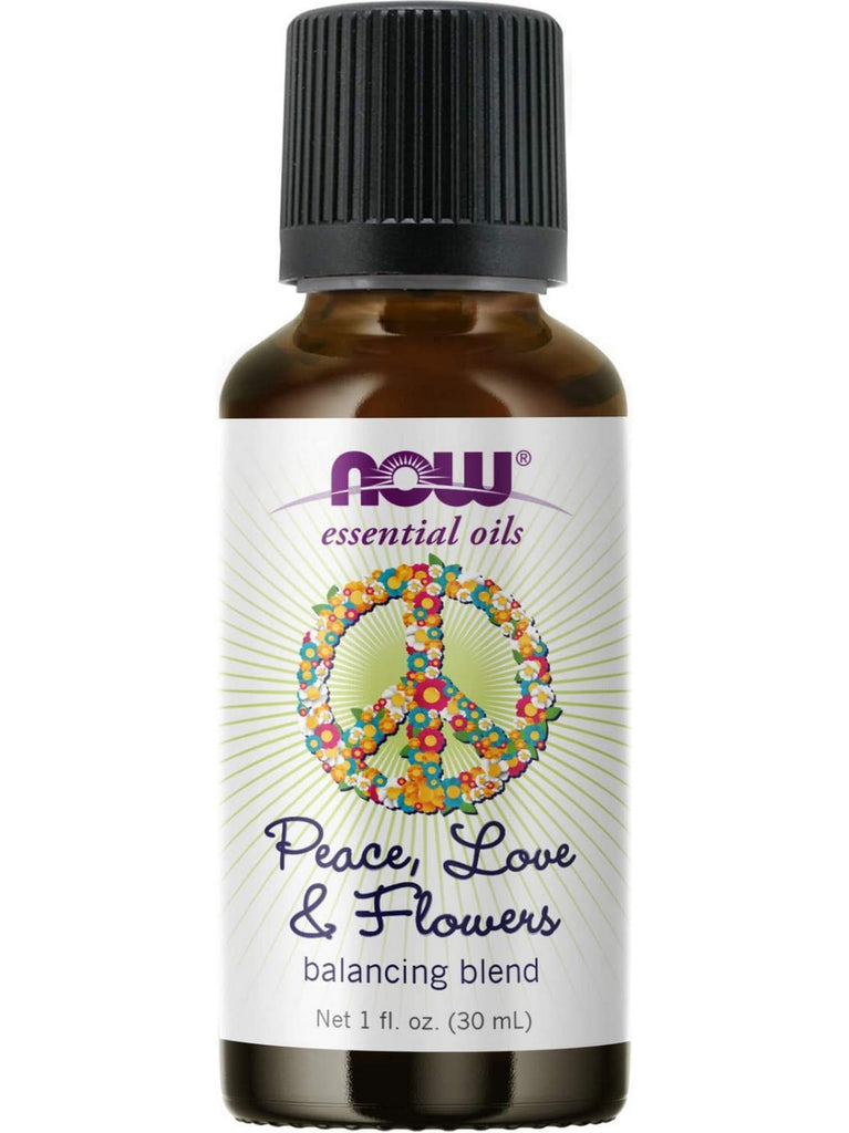 NOW Foods, Peace, Love & Flowers, Balancing Blend, 1 fl oz