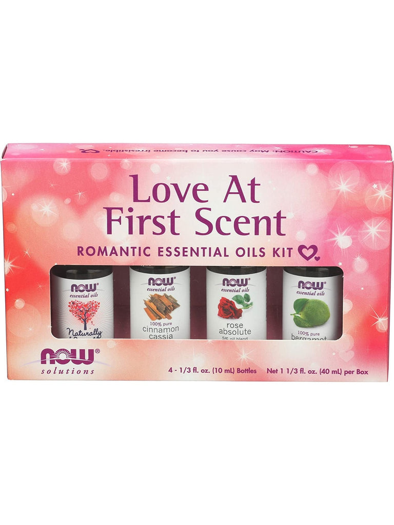NOW Foods, Love At First Scent, Romantic Essential Oils Kit, 4-1/3 fl oz Bottles