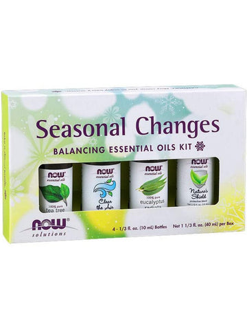 NOW Foods, Seasonal Changes, Balancing Essential Oils Kit, 4-1/3 fl oz Bottles