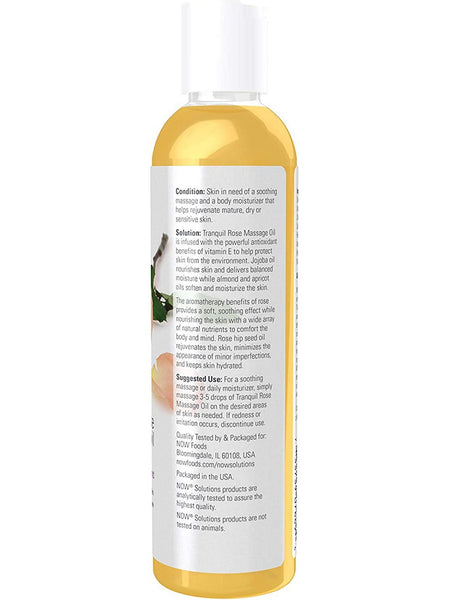 NOW Foods, Tranquil Rose Massage Oil, Skin Rejuvenating Blend, 8 fl oz