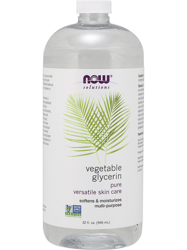 NOW Foods, Vegetable Glycerin, 100% Pure Versatile Skin Care, 32 fl oz