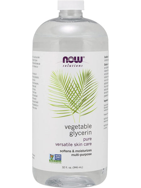 NOW Foods, Vegetable Glycerin, 100% Pure Versatile Skin Care, 32 fl oz