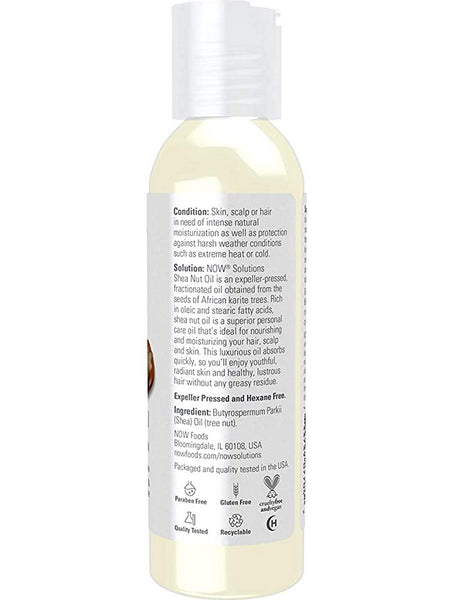 NOW Foods, Shea Nut Oil, Moisturizing Oil, 4 fl oz