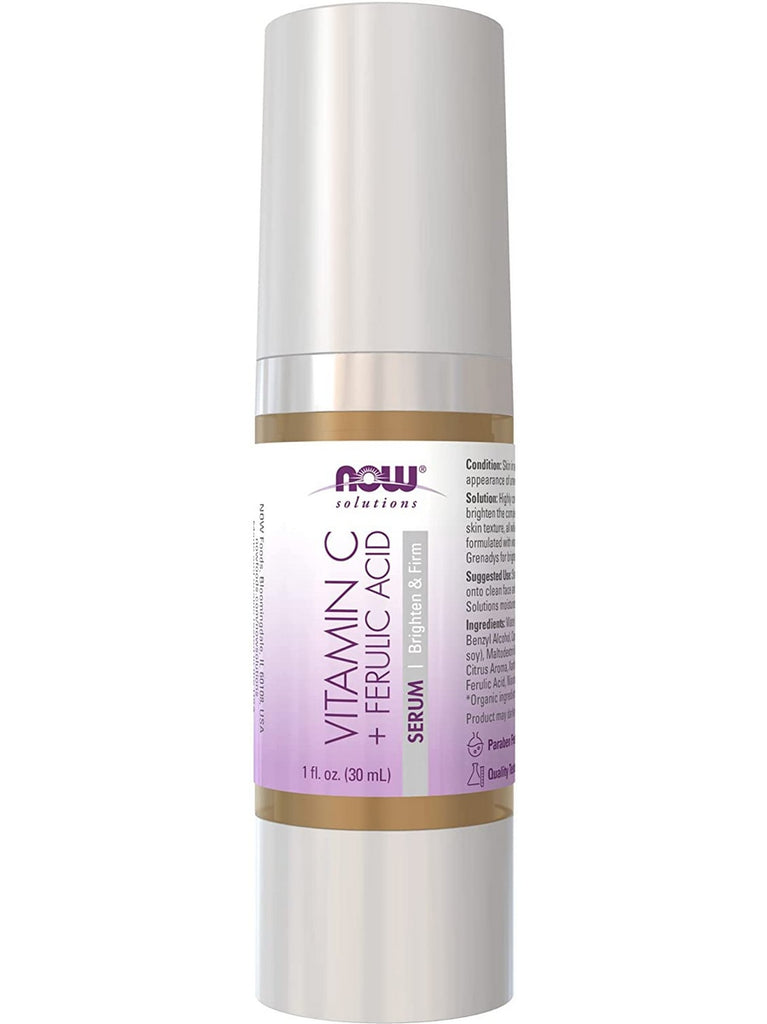 NOW Foods, Vitamin C + Ferulic Acid Serum, 1 fl oz