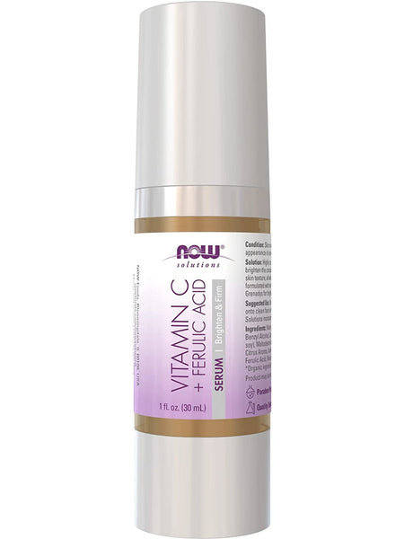 NOW Foods, Vitamin C + Ferulic Acid Serum, 1 fl oz