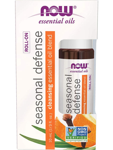 NOW Foods, Seasonal Defense Cleansing Essential Oil Blend, Roll-On, 10 mL