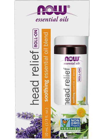 NOW Foods, Head Relief Soothing Essential Oil Blend, Roll-On, 10 mL