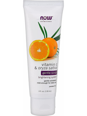NOW Foods, Vitamin C & Oryza Sativa Gentle Scrub, 4 fl oz