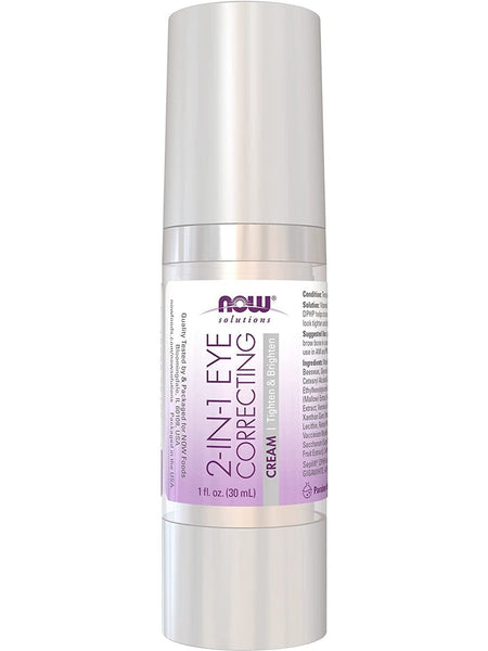 NOW Foods, 2 In 1 Correcting Eye Cream, 1 fl oz