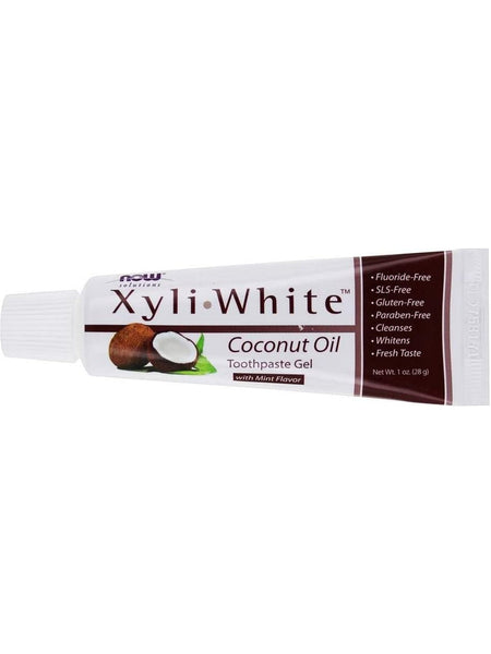 NOW Foods, XyliWhite™, Coconut Oil Toothpaste Gel with Mint Flavor, 1 oz
