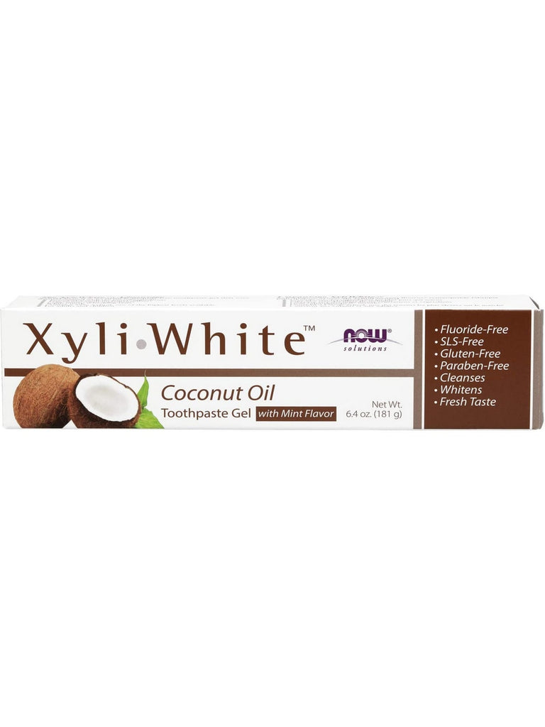 NOW Foods, XyliWhite™, Coconut Oil Toothpaste Gel with Mint Flavor, 6.4 oz
