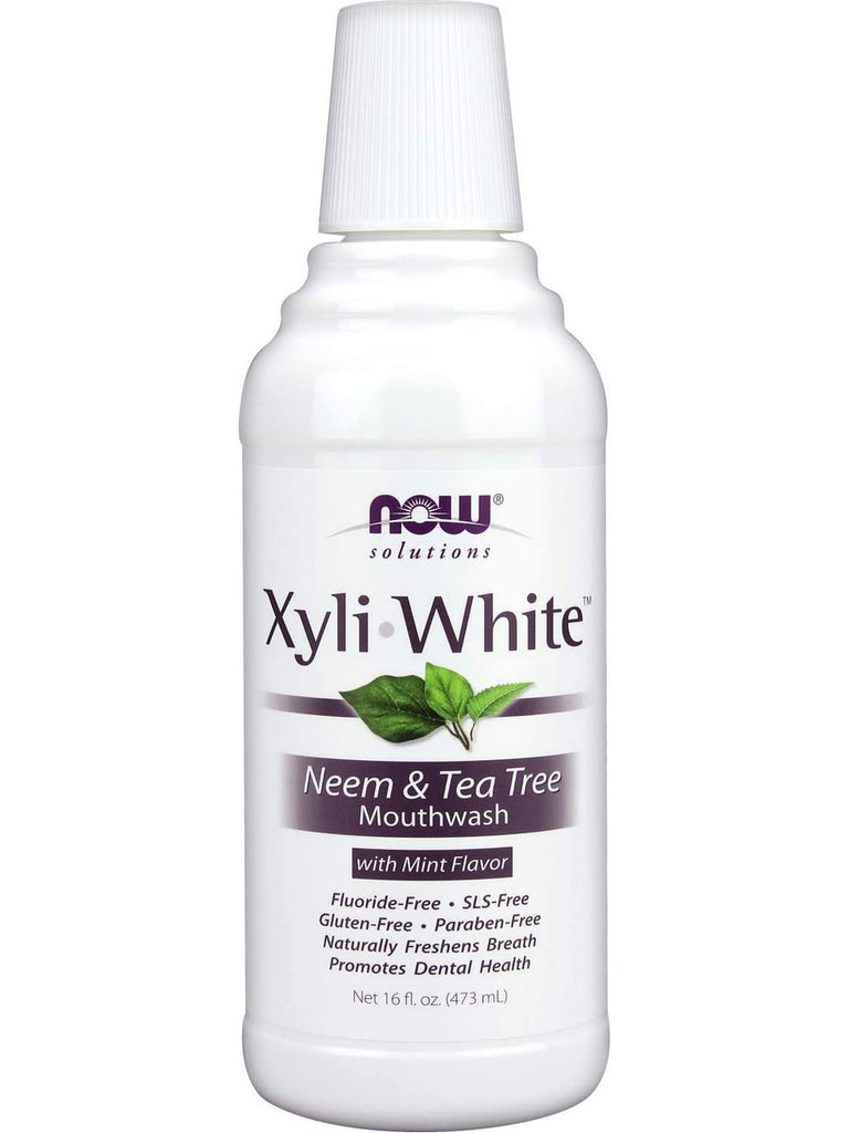 NOW Foods, XyliWhite™, Neem & Tea Tree Mouthwash with Mint Flavor, 16 fl oz
