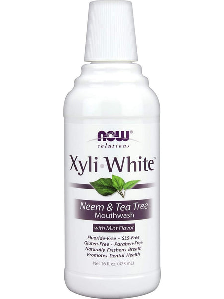 NOW Foods, XyliWhite™, Neem & Tea Tree Mouthwash with Mint Flavor, 16 fl oz
