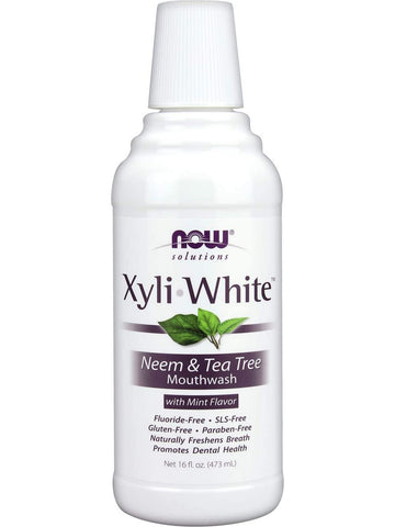 NOW Foods, XyliWhite™, Neem & Tea Tree Mouthwash with Mint Flavor, 16 fl oz