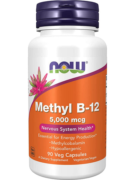 NOW Foods, Methyl B-12 5000 mcg, 90 veg capsules