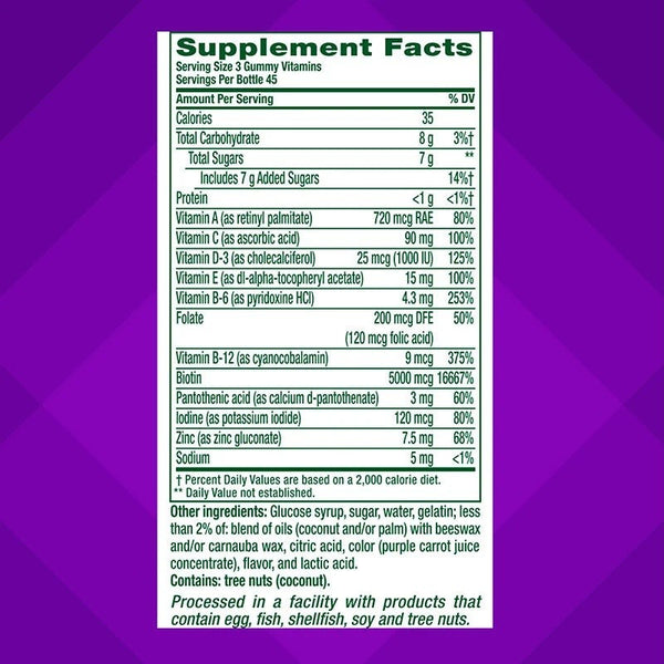 vitafusion, Hair, Skin and Nails Multivitamin, Berry, 135 Gummies