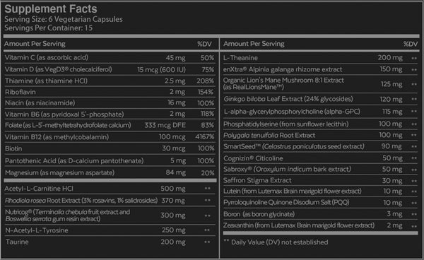 Neurohacker Collective, Qualia Mind, Caffeine Free, 90 Capsules