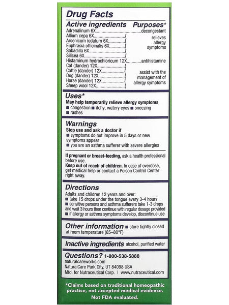 NaturalCare, bioAllers, Animal Hair and Dander, 1 fl oz