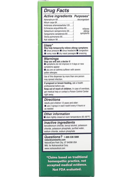 NaturalCare, bioAllers, Allergy Nasal Spray, 0.8 fl oz
