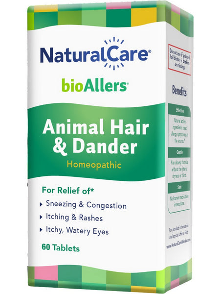 NaturalCare, bioAllers, Animal Hair and Dander, 60 Tablets