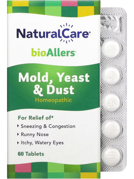NaturalCare, bioAllers, Mold, Yeast and Dust, 60 Tablets