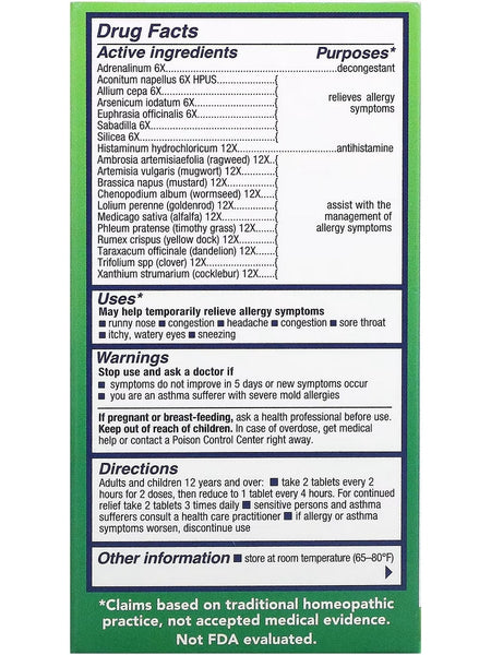 NaturalCare, bioAllers, Outdoor Allergies, 60 Tablets