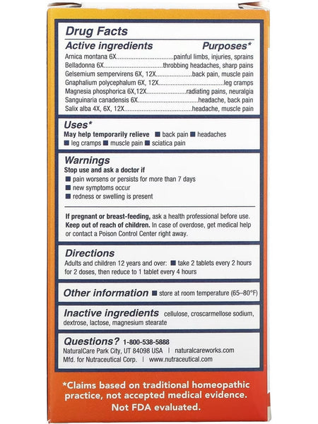 NaturalCare, Pain Relief, 60 Tablets