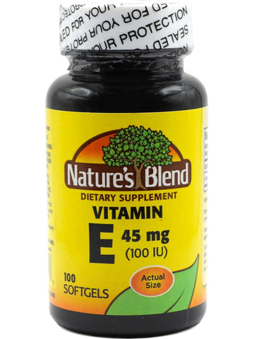 Nature's Blend, Vitamin E 45mg (100IU), 100 Softgels