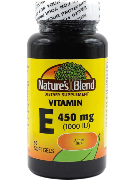 Nature's Blend, Vitamin E 450mg (1000IU), 50 Softgels
