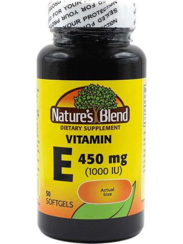 Nature's Blend, Vitamin E 450mg (1000IU), 50 Softgels