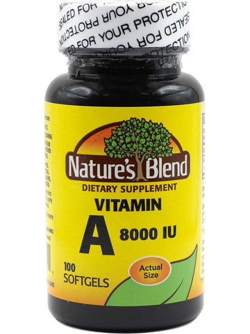 Nature's Blend, Vitamin A 8,000 Units, 100 Softgels