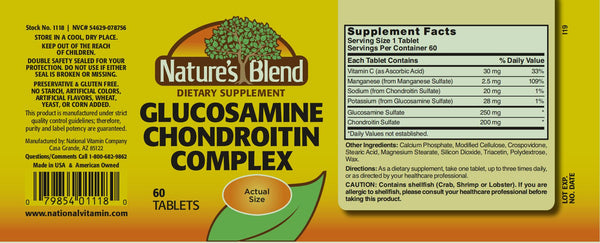 Nature's Blend, Glucosamine Chondroitin Complex, 60 Tablets