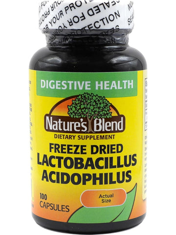 Nature's Blend, Freeze Dried Lactobacillus Acidophilus, 100 Capsules