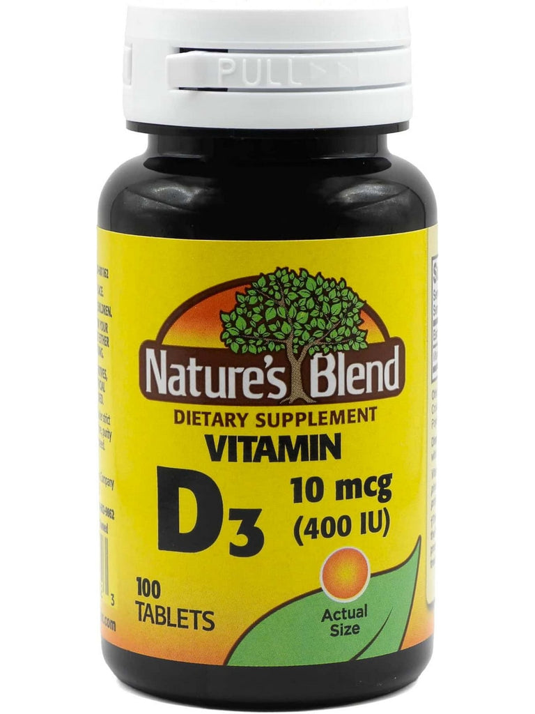 Nature's Blend, Vitamin D3 10mcg (400 IU), 100 Tablets