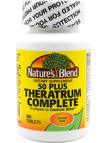 Nature's Blend, 50 Plus Theratrum Complete, Compare to Centrum Silver, 100 Tablets