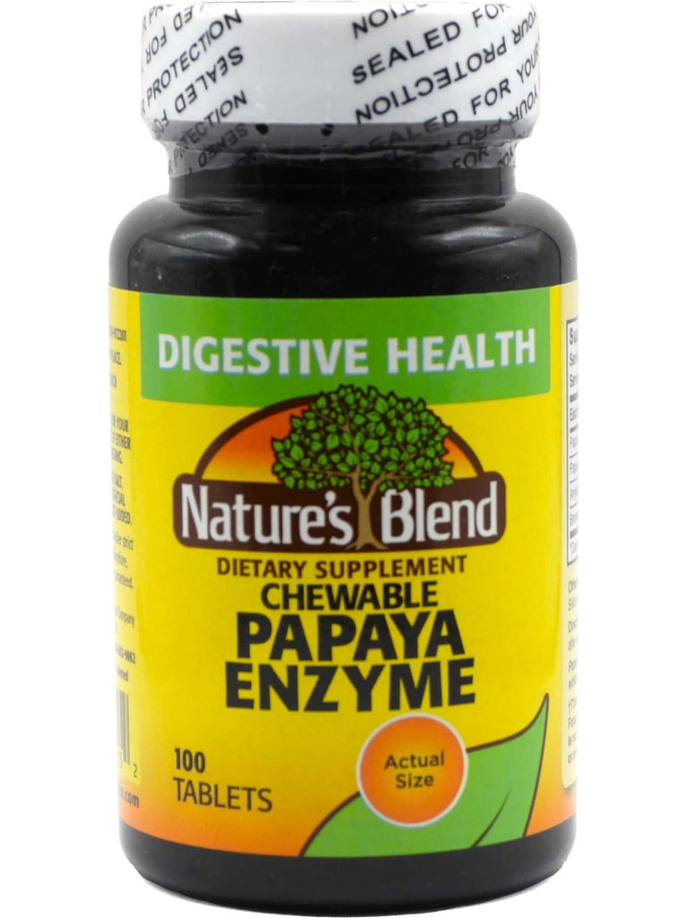 Nature's Blend, Chewable Papaya Enzyme, 100 Tablets