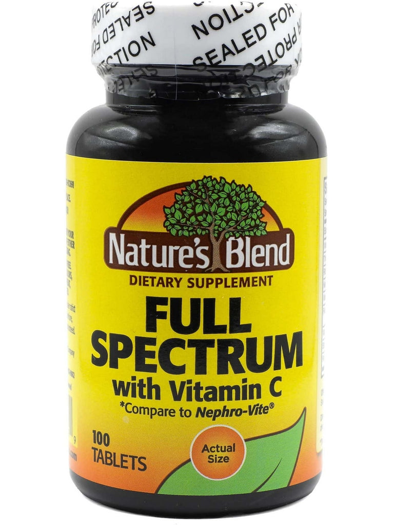 Nature's Blend, Full Spectrum B with Vitamin C, 100 Tablets