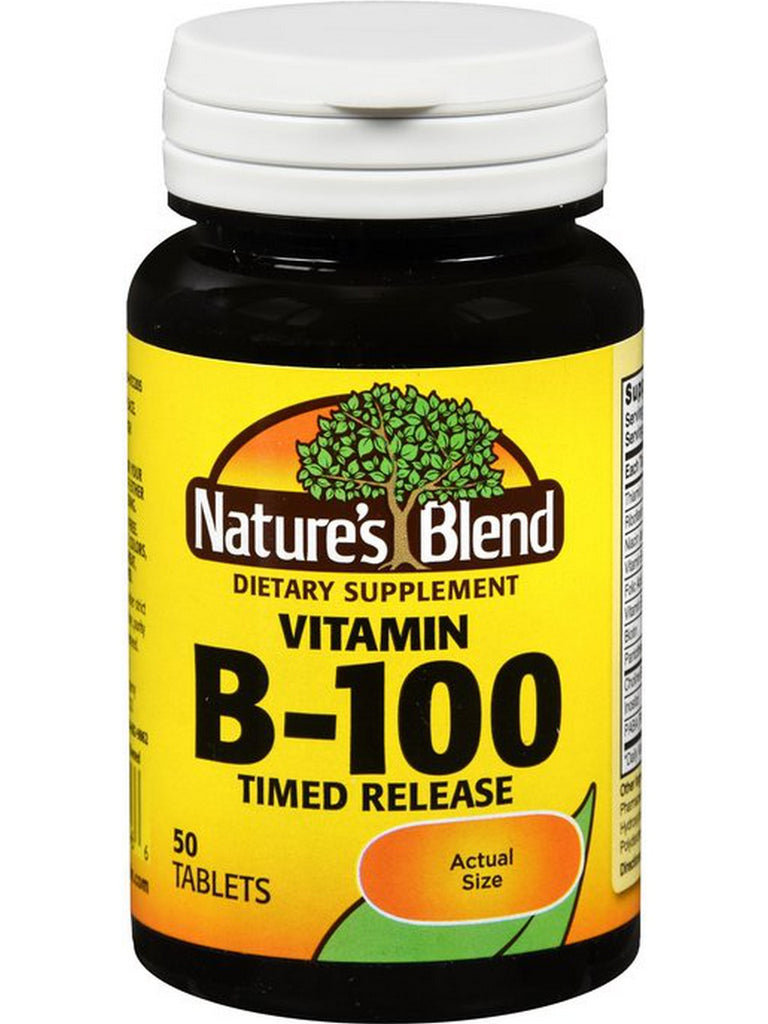Nature's Blend, Vitamin B-100, Timed Release, 50 Tablets