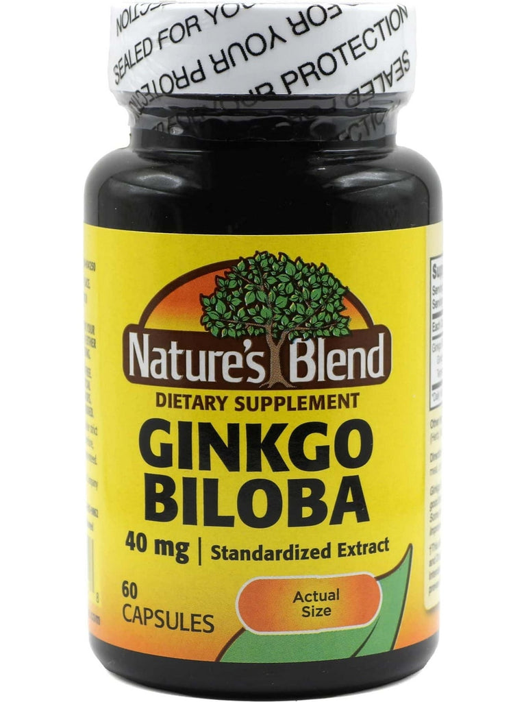 Nature's Blend, Ginkgo Biloba 40 mg, 60 Capsules