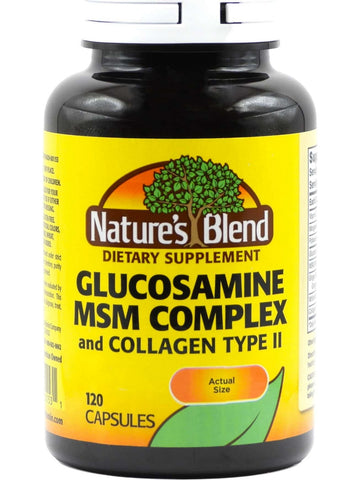 Nature's Blend, Glucosamine MSM Complex and Collagen Type II, 120 Capsules