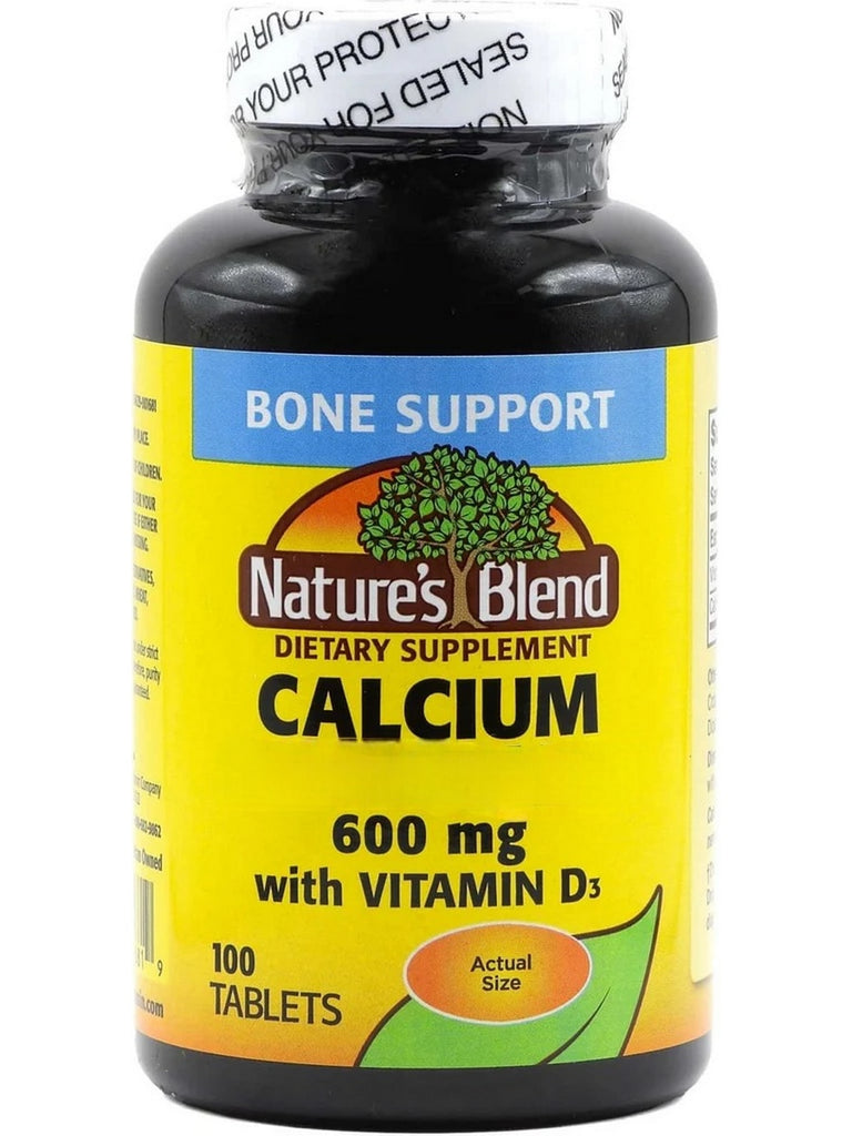 Nature's Blend, Calcium with Vitamin D3, 600 mg, 100 Tablets