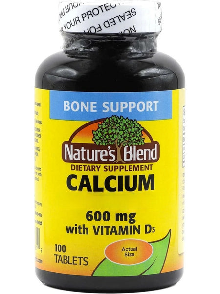 Nature's Blend, Calcium with Vitamin D3, 600 mg, 100 Tablets